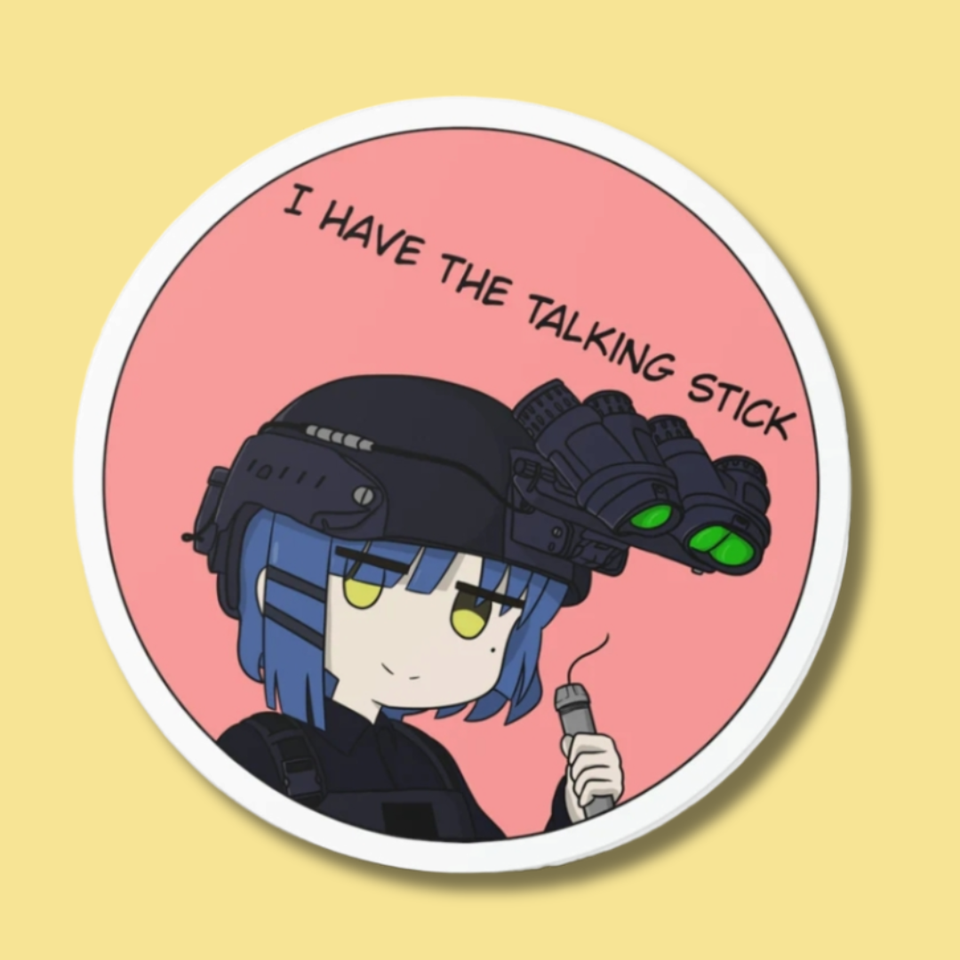 "Talking Stick" Ryo Vinyl Sticker