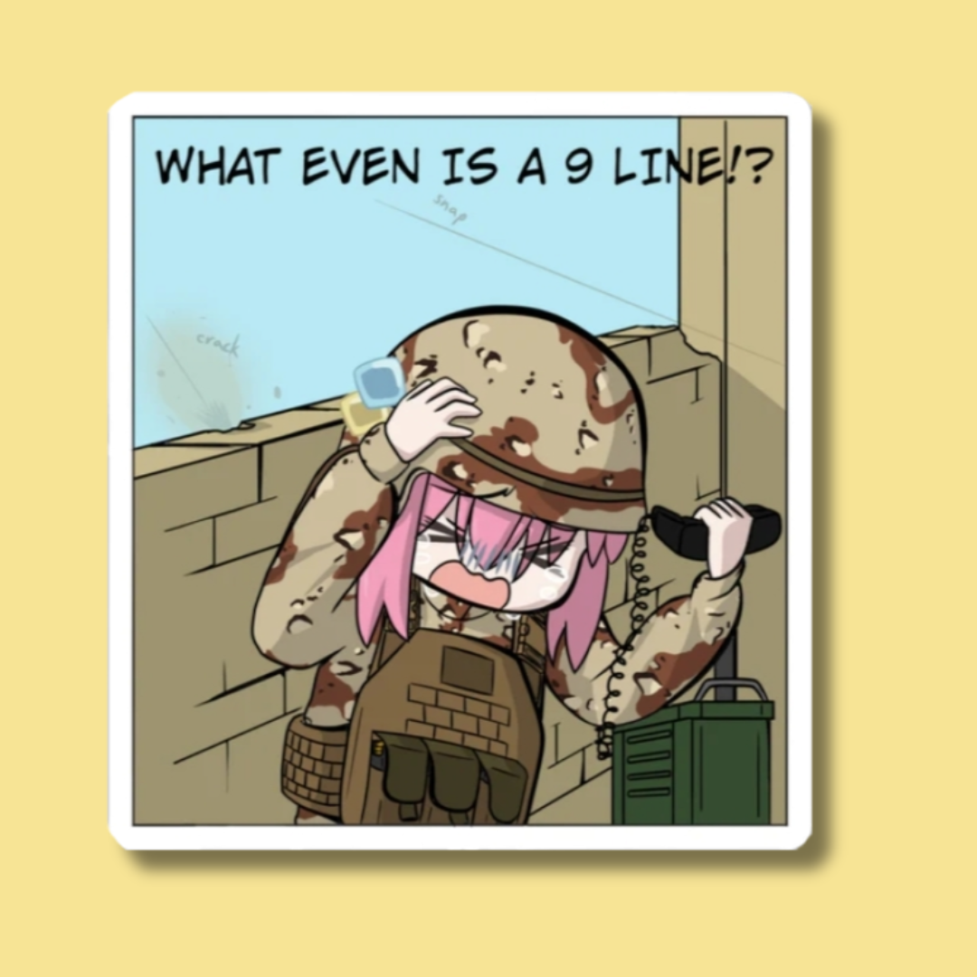 "What even is a 9 Line!?" Bocchi Vinyl Sticker