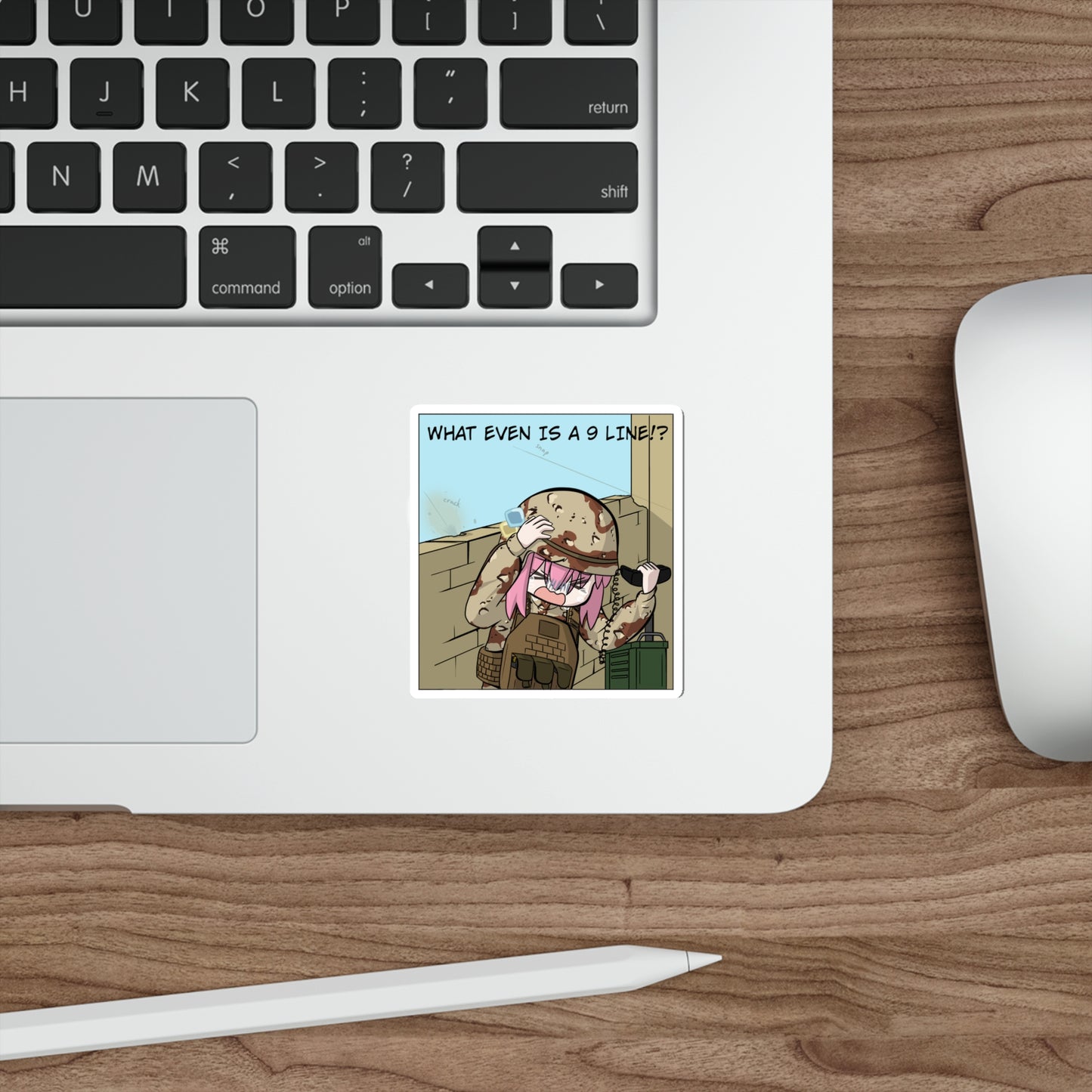 "What even is a 9 Line!?" Bocchi Vinyl Sticker
