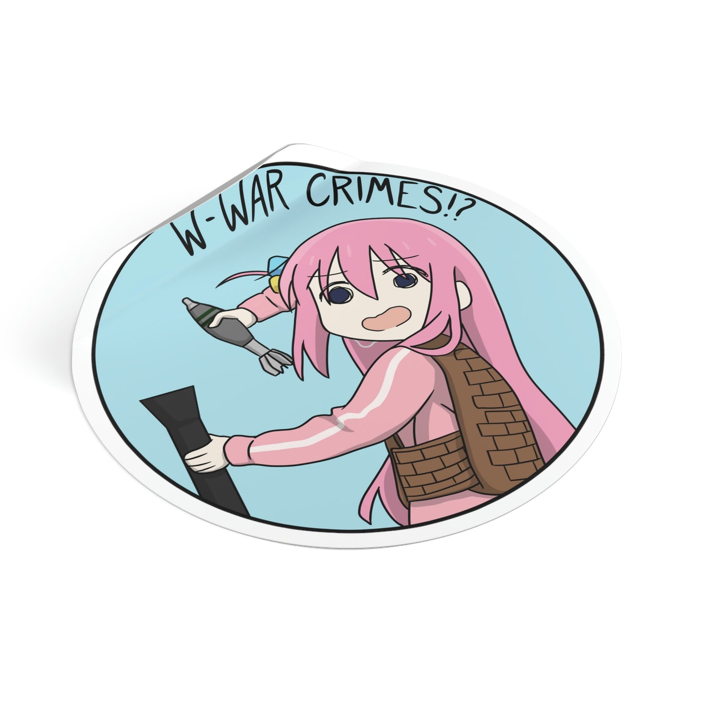 "W-War Crimes!?" Vinyl Sticker
