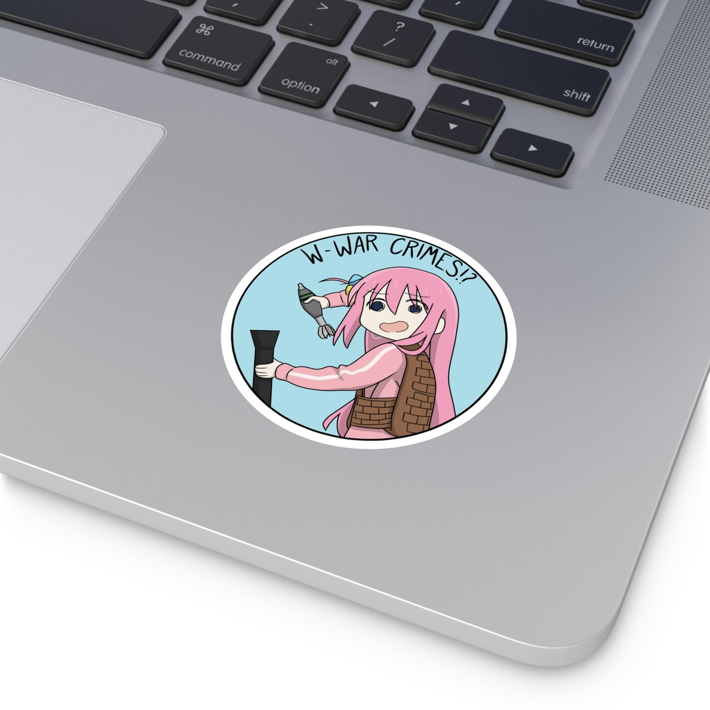 "W-War Crimes!?" Vinyl Sticker