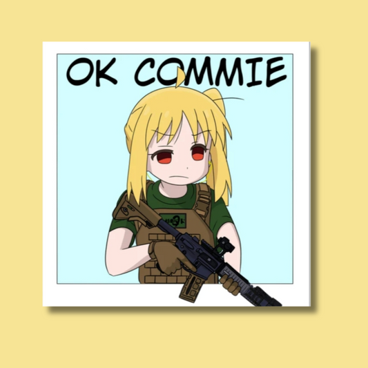 "OK COMMIE" Vinyl Sticker