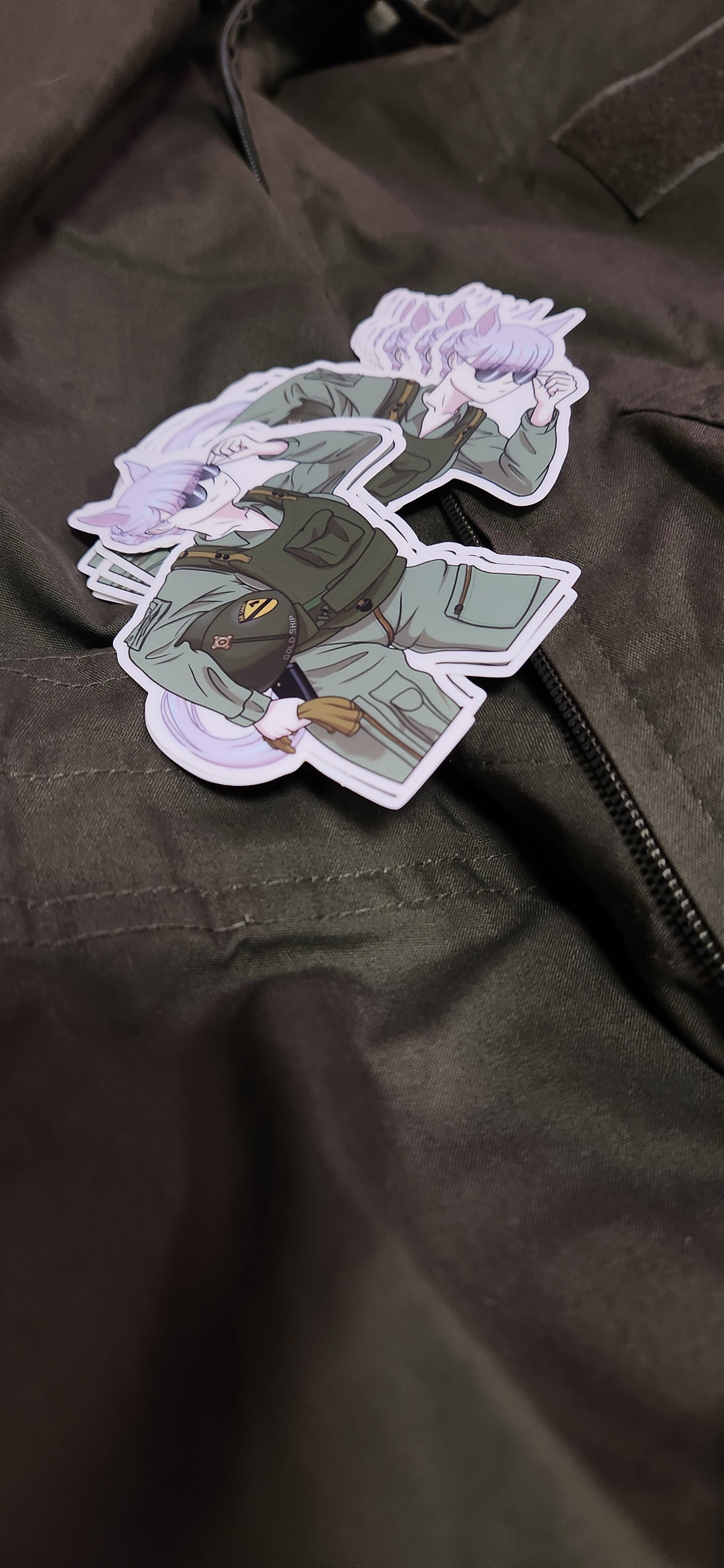 Air Cavalry Gold Ship Sticker