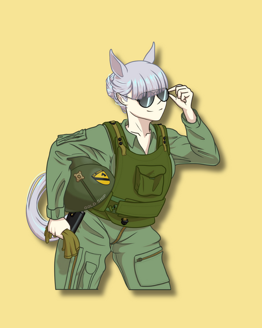 Air Cavalry Gold Ship Sticker